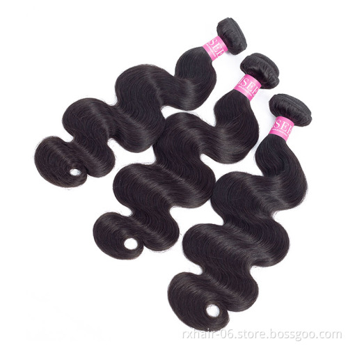 Raw Remy Malaysian Body Wave Hair Bundles With Closure